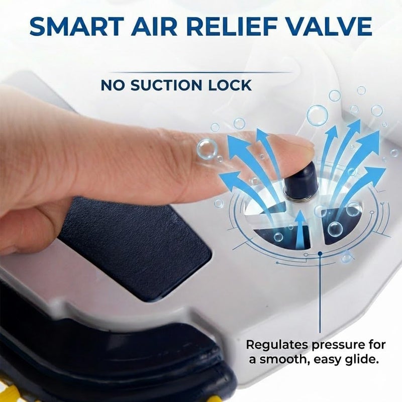 ProMotus Weighted Pool Vacuum Head, Vinyl-Safe No Wheels Manual Cleaner with Air Relief Valves，Multi-Directional Brushes for Above Ground & Inground Pools, Universal Fit for 1-1/4" & 1-1/2" Hoses - Image 3